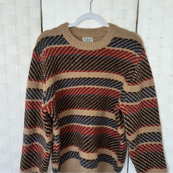 L.L. Bean Men's Bean's Classic Ragg Wool Sweater Size Medium - Picture 2 of 8